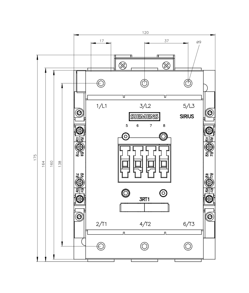 CONTACTOR 3RT10 54 S6 115A 220V     