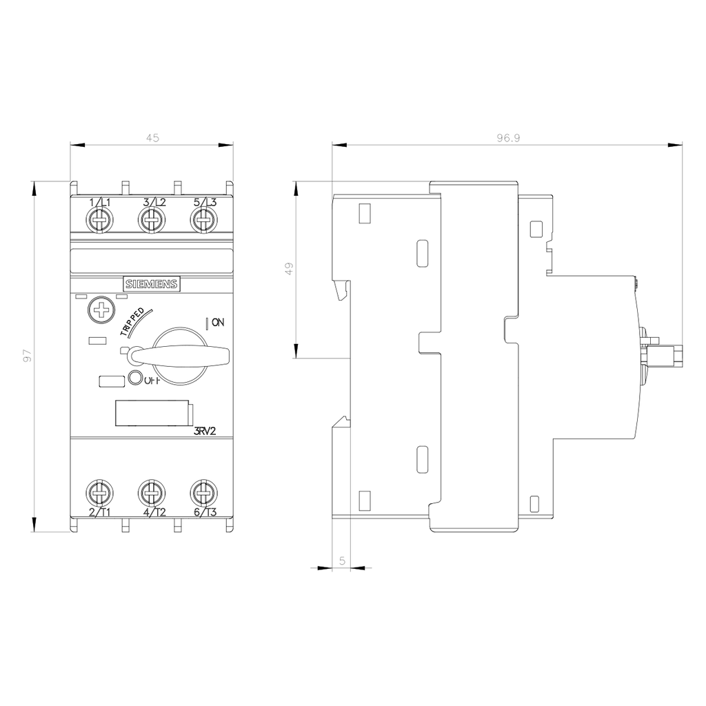 GUARDAMOT.SIEMENS  1.1-1.6A 3RV-T0  