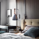 APLIQUE DE PARED VIKING NEGRO MATE