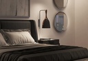APLIQUE DE PARED VIKING NEGRO MATE