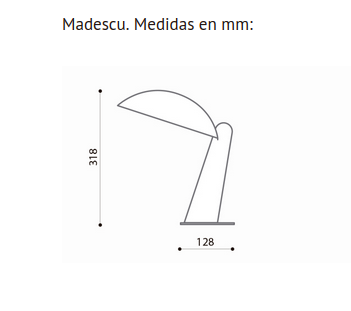 LÁMPARA DE MESA MADESCU NEGRO