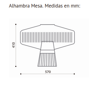 LÁMPARA DE MESA ALHAMBRA NEGRA