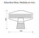 LÁMPARA DE MESA ALHAMBRA NEGRA