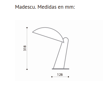 LÁMPARA DE MESA MADESCU CROMO