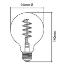 LAMPARA LED FILAMENTO GLOBO G95 5W