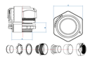 CONECTOR P. CAÑO ESTANCO 1 1/4" C/TUERCA