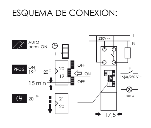RELOJ MECANICO 1 MODULO