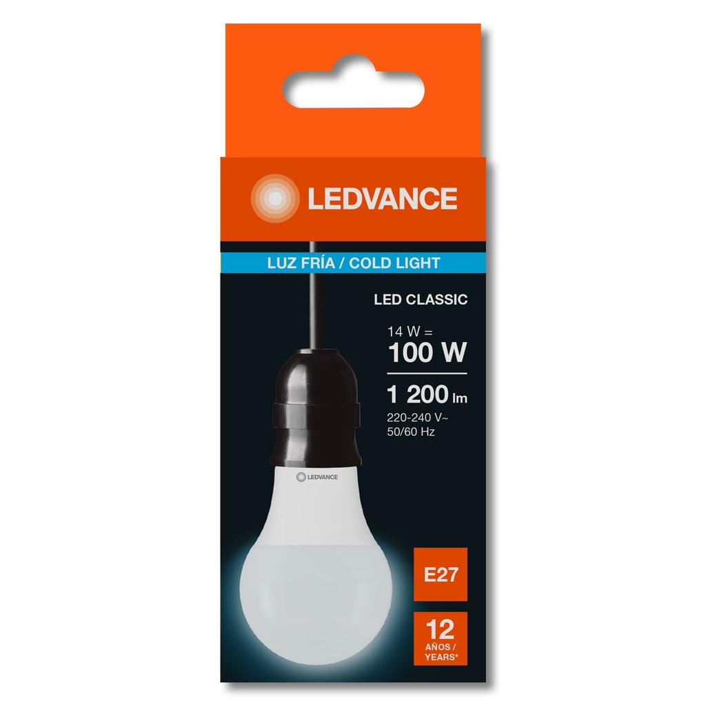 LAMPARA LED BULB 14 - 100W  LUZ DÍA LEDV