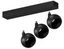 APLIQUE 3 LUCES LED BOMBU 9W DIM NEGRO