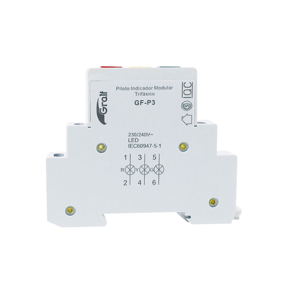 INDICADOR LUMINOSO PARA RIEL DIN TRIFASICO 220V