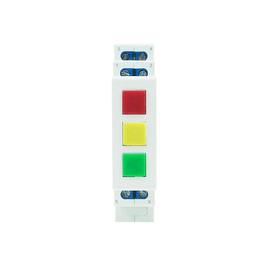 INDICADOR LUMINOSO PARA RIEL DIN TRIFASICO 220V