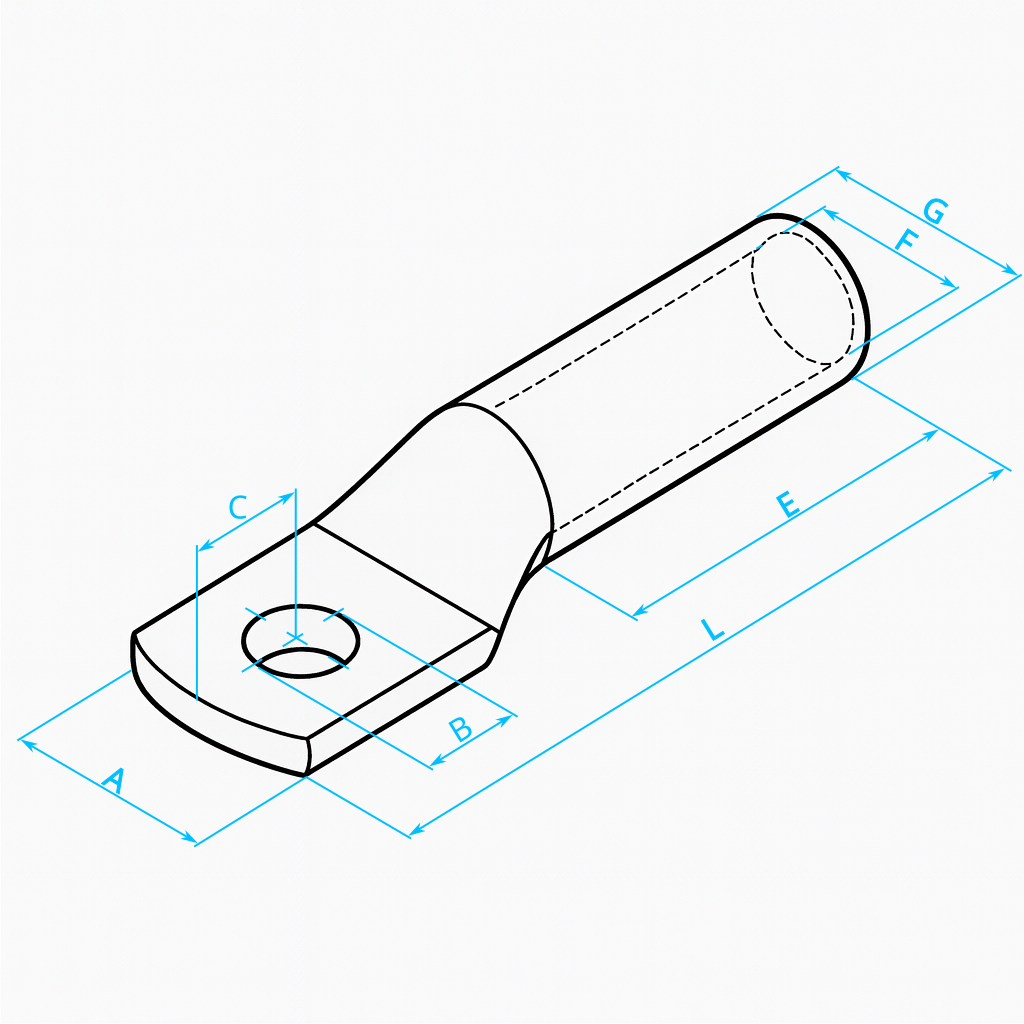 TERMINAL BIMETALICO  16 mm² OJAL Ø 8.5 mm