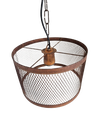 COLGANTE 1L  PANTALLA DE MALLA METALICA Ø30 OXIDO