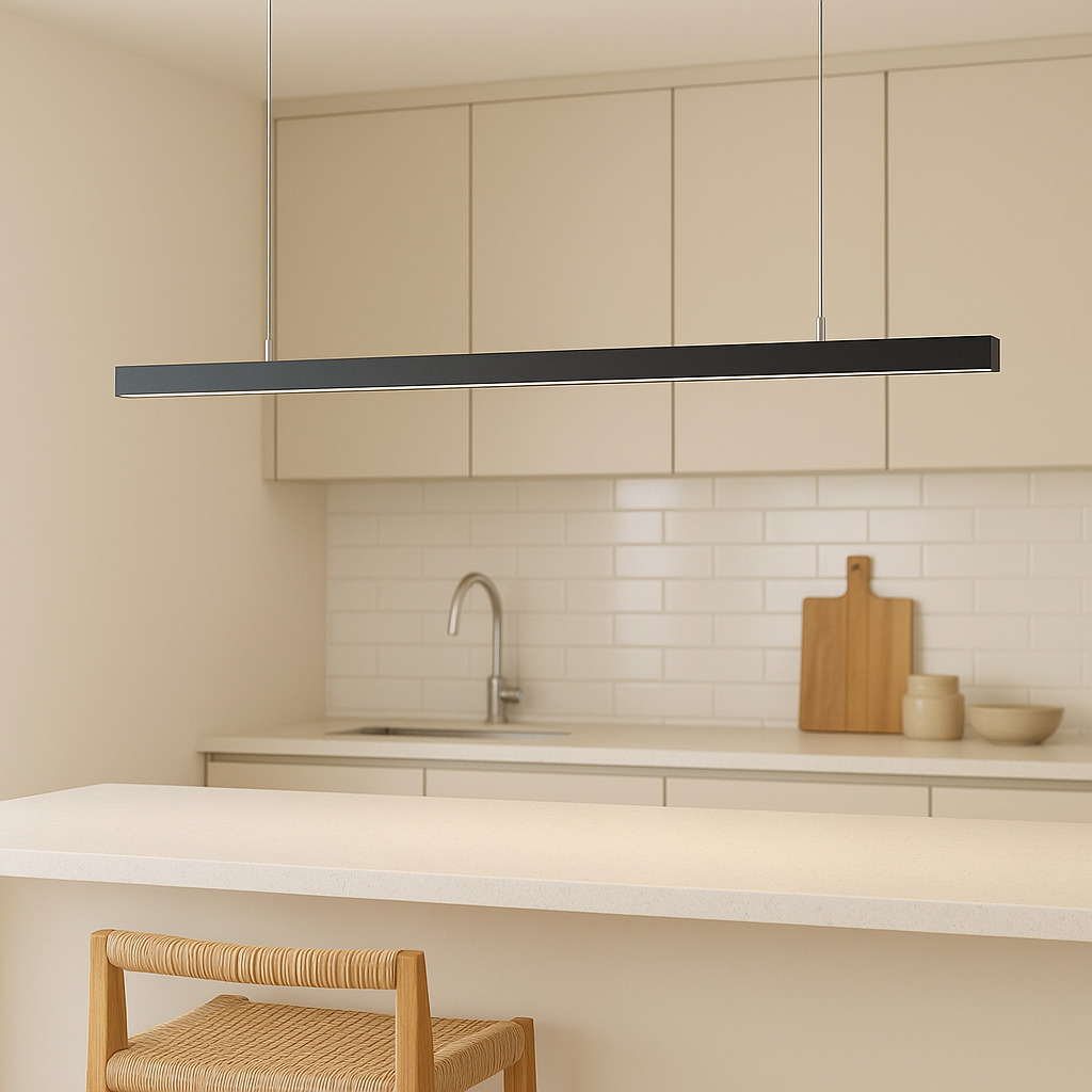 PLAFÓN TIMBER NEGRO 30W 4000K 1150mm