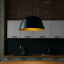 COLGANTE PILUSO NEGRO + ORO ANTIGUO