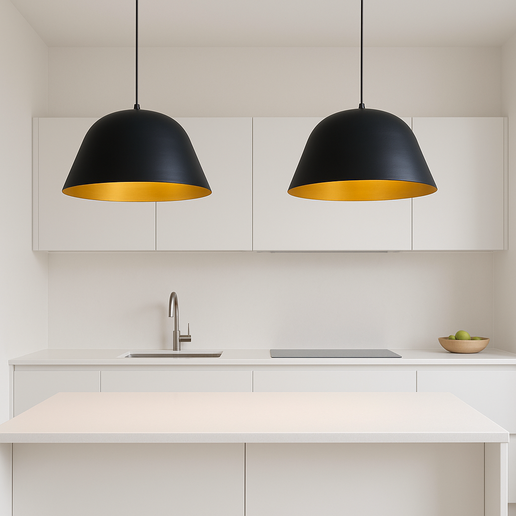 COLGANTE PILUSO NEGRO + ORO ANTIGUO