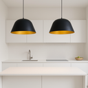 COLGANTE PILUSO NEGRO + ORO ANTIGUO