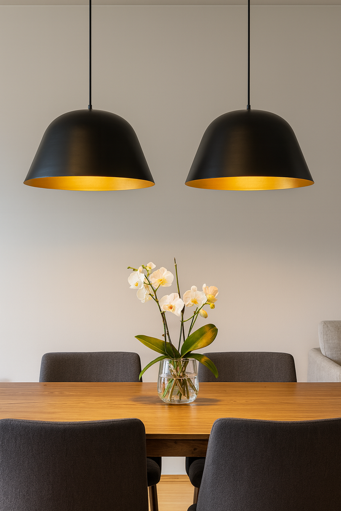 COLGANTE PILUSO NEGRO + ORO ANTIGUO