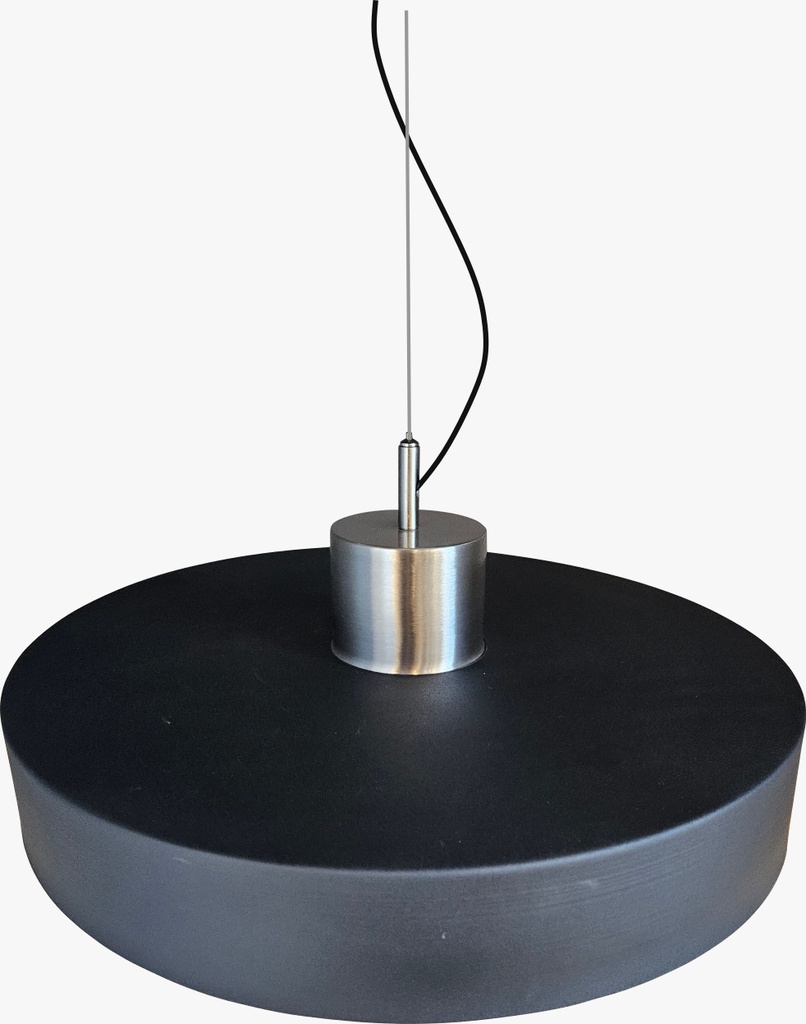 COLGANTE 1 LUZ  Ø480mm NEGRO Y NIQUEL