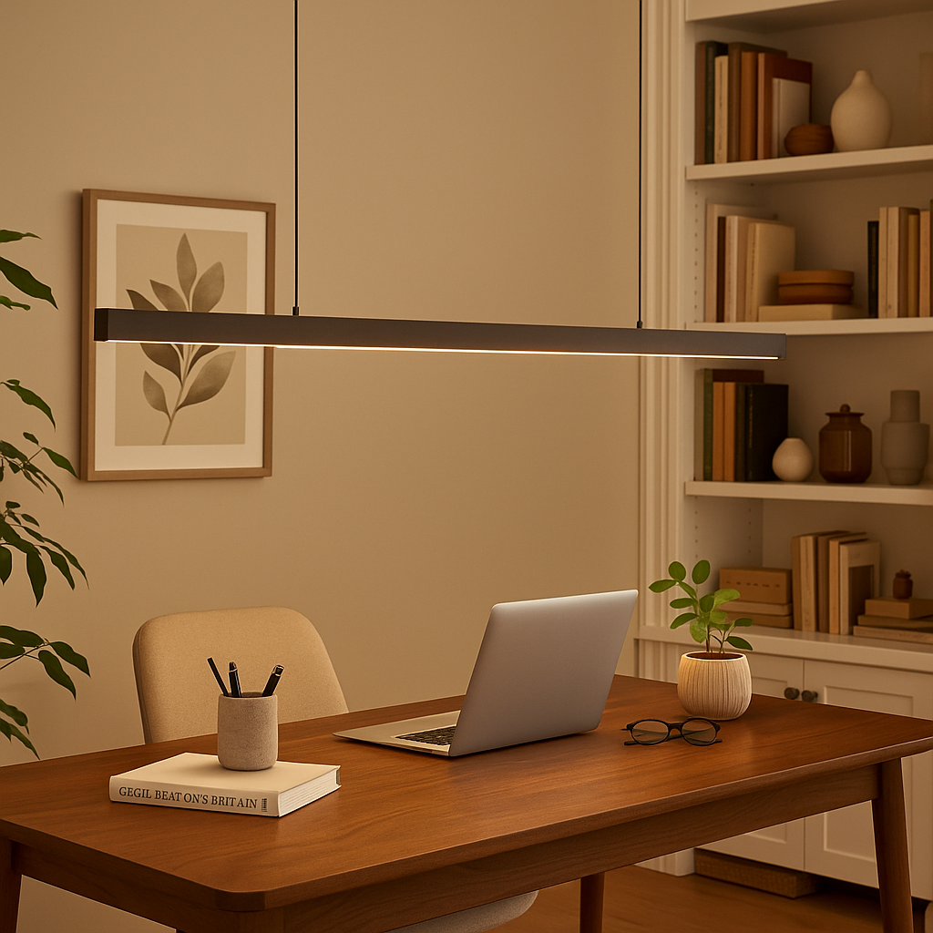 PLAFÓN TIMBER NEGRO 40W 4000K 1700mm