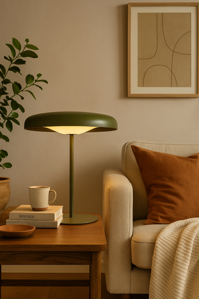 LAMPARA DE MESA GOTA 40 OLIVA