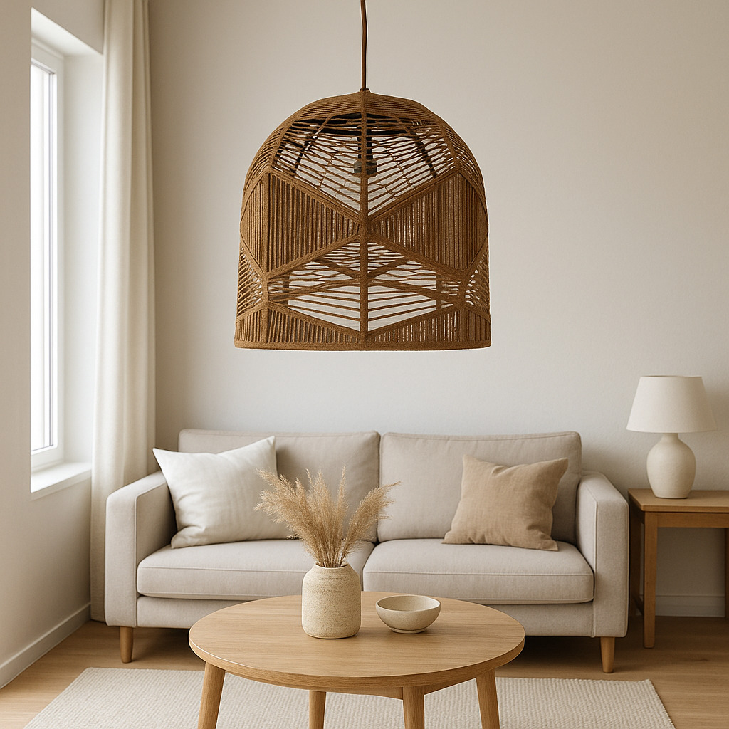 COLGANTE HILO MARRÓN 50x50cm