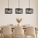 COLGANTE 1L PANTALLA DE MALLA METALICA Ø30 NEGRO