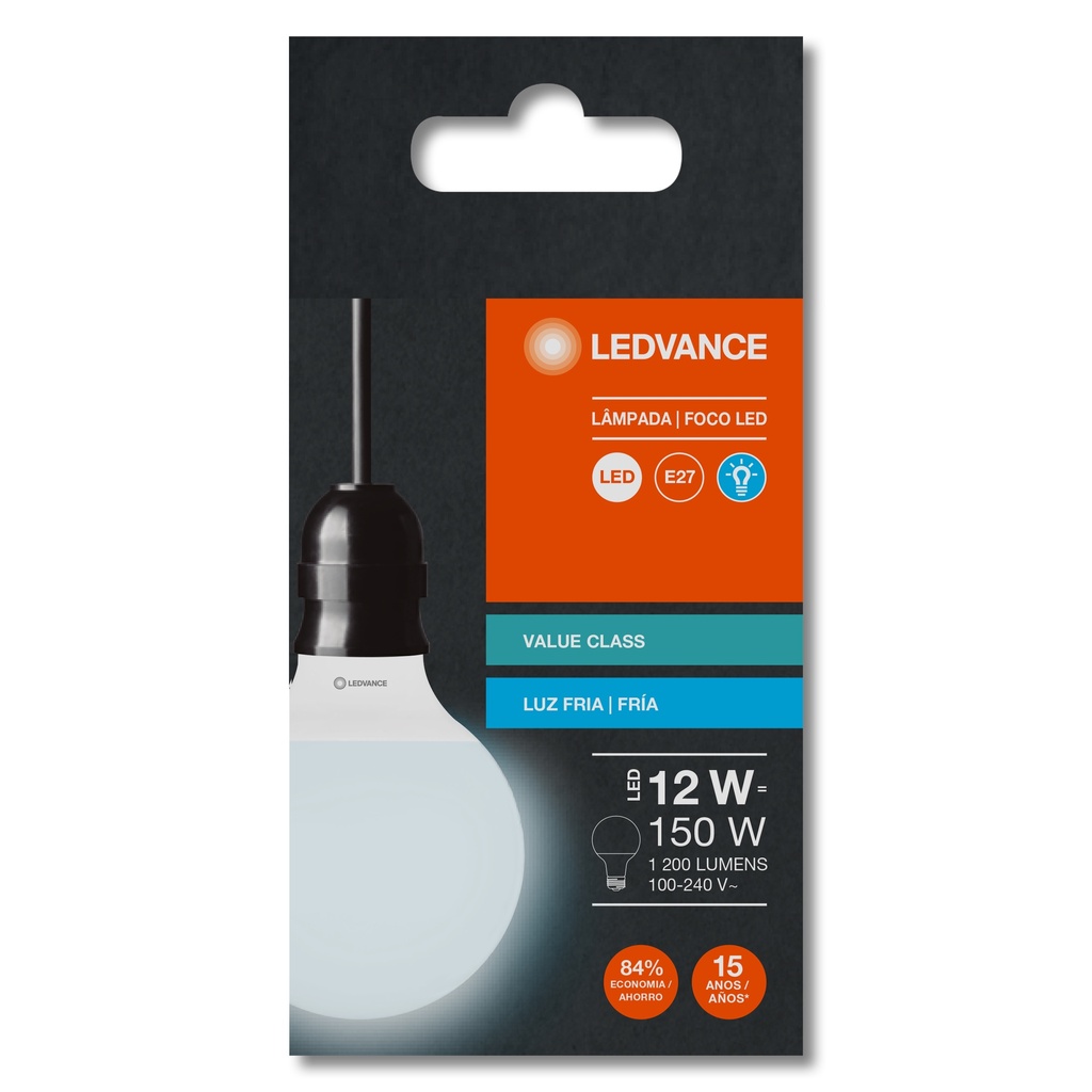 LAMPARA LED GLOBO 12 - 80W 6500k