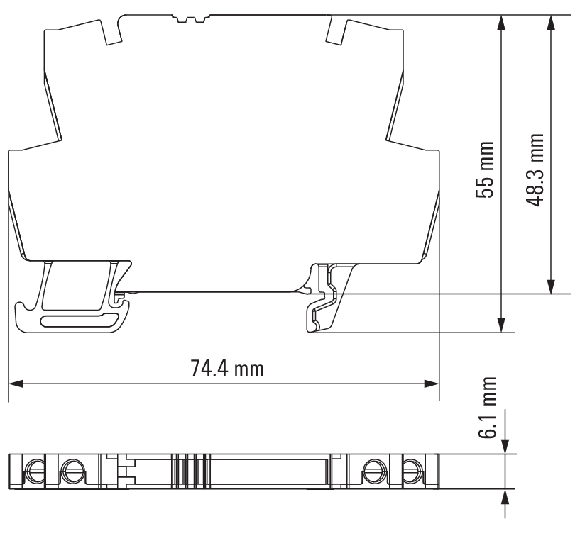 INTERFACE OPTOACOLADA PARA RIEL 24VDC