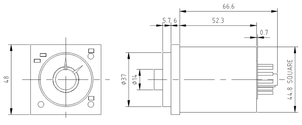 H3CR-F AC100-240/DC100-125 - Dimensiones