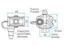 CONECTOR DENT.ESTANCO PKD-16CE 25-95 mm2