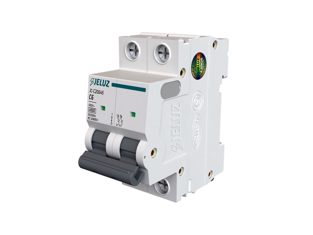 TERMOMAGNETICA 2X  6A DIN JELUZ 4,5KA