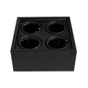 PLAFÓN CARDANICO AR111 X 4 NEGRO