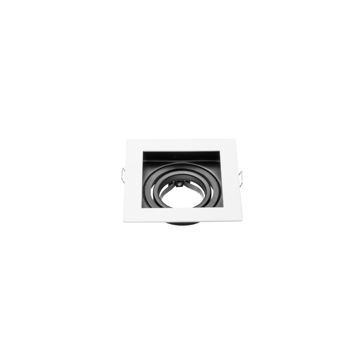 SPOT DICROICA MÓVIL CUADRADO X 1 BLANCO