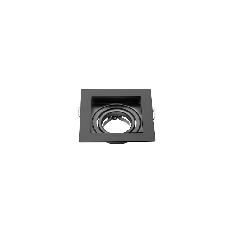 SPOT DICROICA MÓVIL CUADRADO X 1 NEGRO