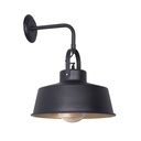 APLIQUE DE PARED DE CHAPA 33 CM C/HERRADURA Y BARRAL "L" NEGRO/ORO