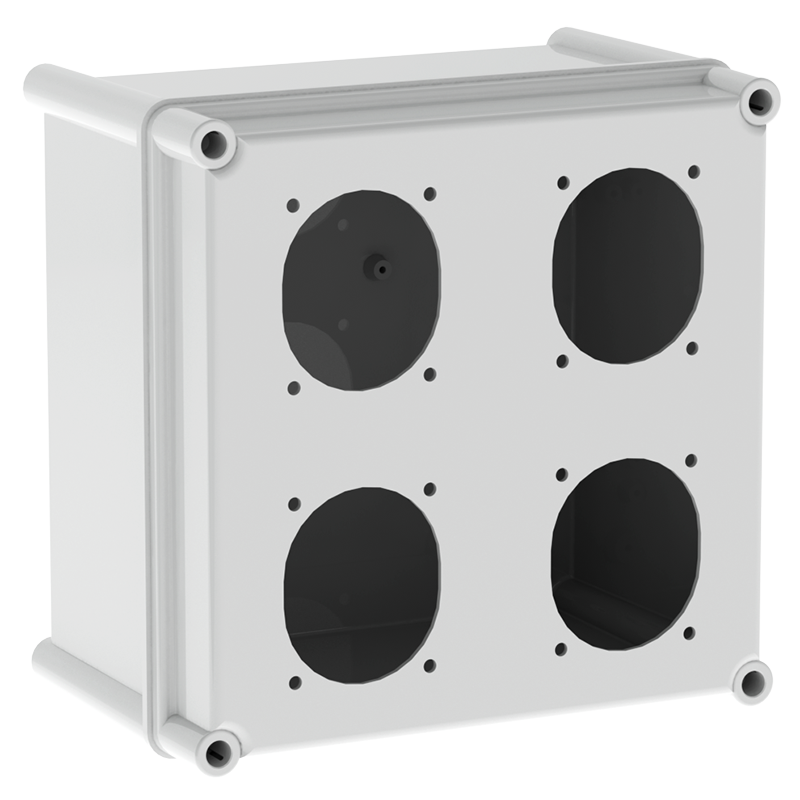 CAJA CALADA PARA 4 TOMAS 16/32A