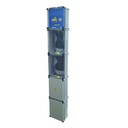 GABINETE P/ 1 MED. TRIF. + 1 MONF. ARMADO PVC