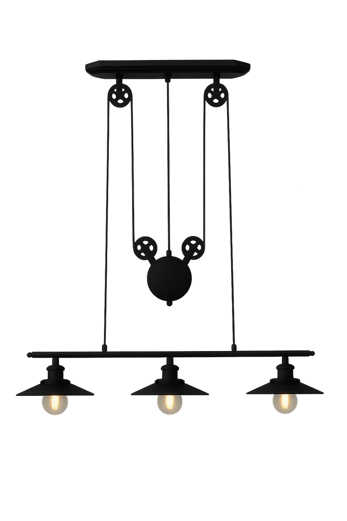 COLGANTE DEPOT E27 3X60W NEGRO