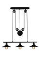 COLGANTE DEPOT E27 3X60W NEGRO