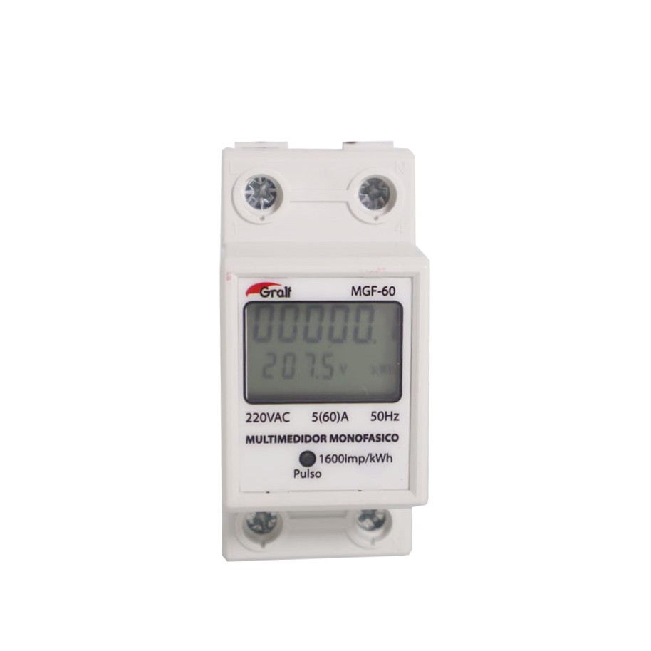 MEDIDOR DIGITAL MONOFASICO P/RIEL DIN