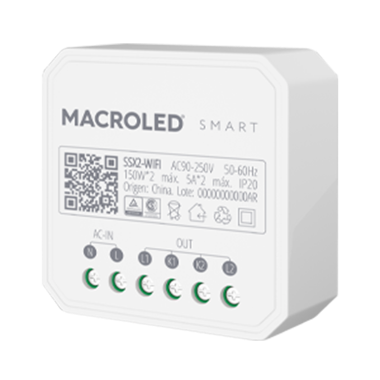 SWITCH SMART MACROLED AC90-250V 50/60HZ MAX 5A POR CANAL
