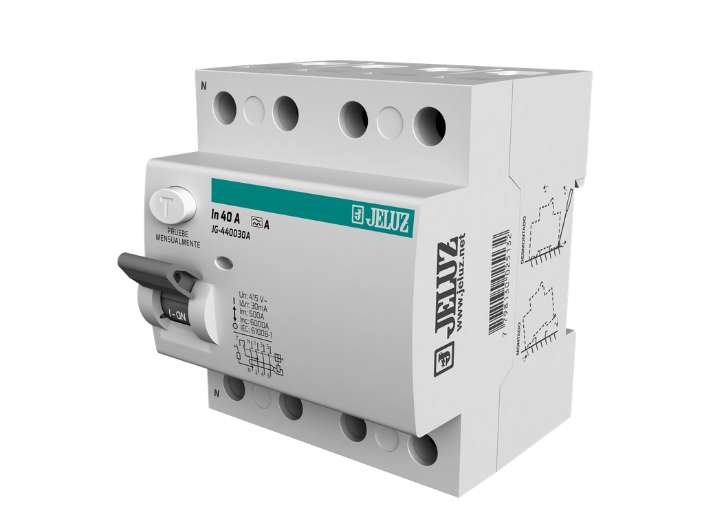DISYUNTOR DIFERENCIAL TIPO A 4X40A  30mA JELUZ