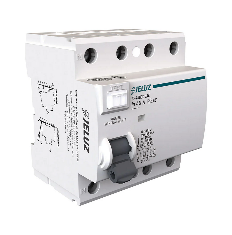 DISYUNTOR DIFERENCIAL 4X40A 300mA JELUZ