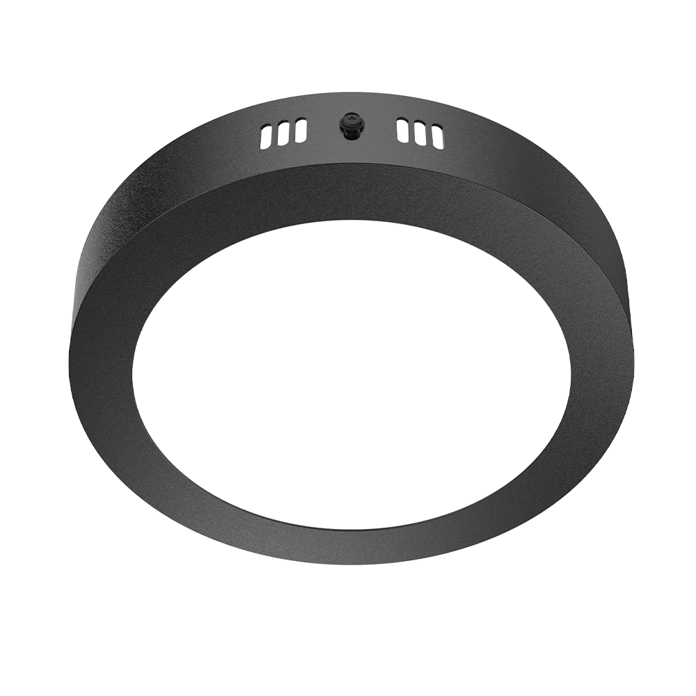 PLAFÓN LED CIRCULAR NEGRO 12W 3000K