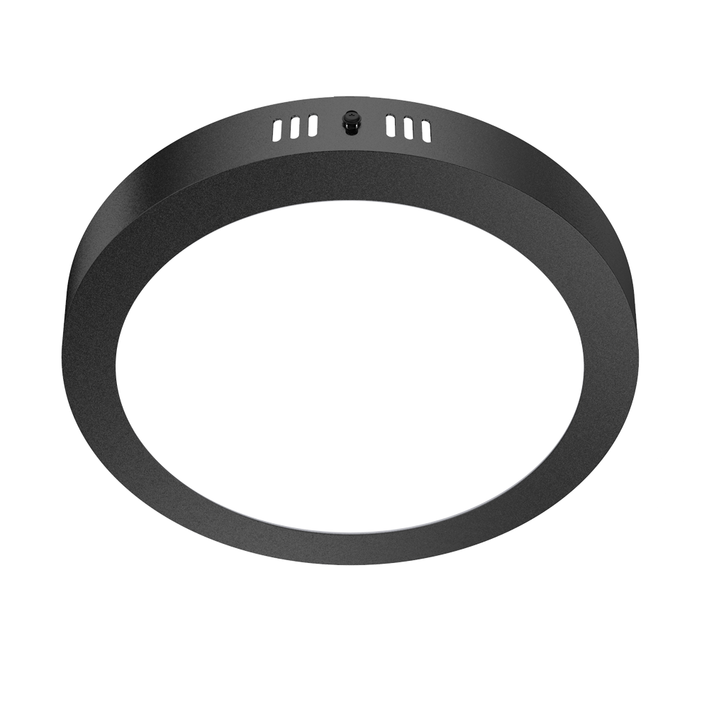 PLAFÓN LED CIRCULAR NEGRO 18W 3000K