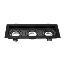 SPOT DICROICA MÓVIL CUADRADO X 3 NEGRO