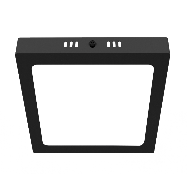 PLAFÓN LED CUADRADO NEGRO 12W 3000K