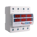 PROTECTOR DE TENSIÓN CONFIGURABLE TRIFÁSICO CON VOLTÍMETRO Y AMPERÍMETRO, 63A MAX