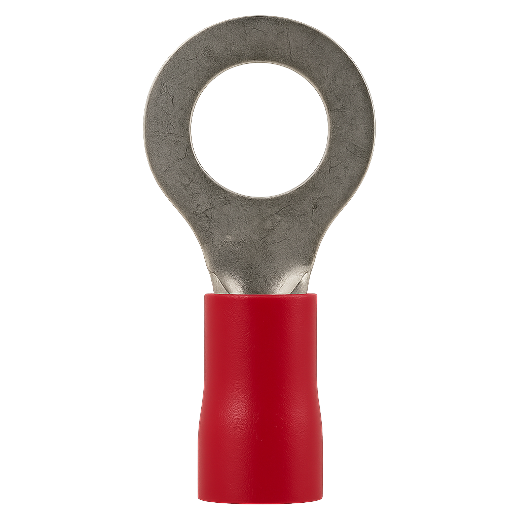 TERMINAL PREAISLADO A-6  ROJO OJAL Ø8MM